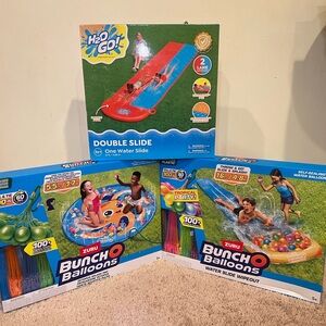 SUMMER SLIDE & POOL/ WATER BALLOONS  3 PACK
